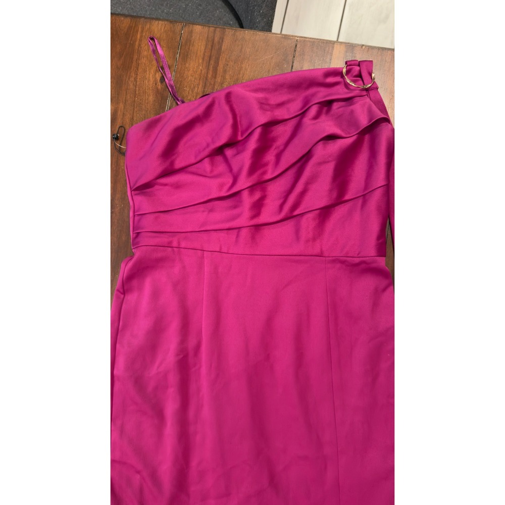 Adrianna Papell Women's Satin Crepe Dress Evening Gown Wild Magenta SZ 6 NEW NWT - Picture 2 of 16